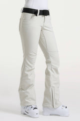 Women’s Khaki Slim Fit Waterproof Flared Hem Ski Pants
