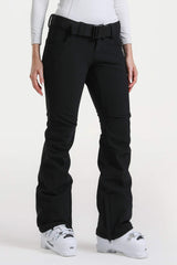 Women’s Black Slim Fit Waterproof Flared Hem Ski Pants