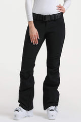 Women’s Khaki Slim Fit Waterproof Flared Hem Ski Pants