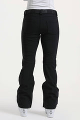 Women’s Red Slim Fit Waterproof Flared Hem Ski Pants