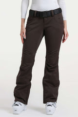 Women’s Black Slim Fit Waterproof Flared Hem Ski Pants