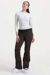 Women’s Navy Blue Slim Fit Waterproof Flared Hem Ski Pants