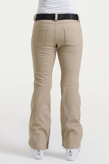 Women’s Red Slim Fit Waterproof Flared Hem Ski Pants