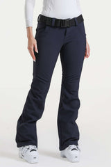 Women’s Navy Blue Slim Fit Waterproof Flared Hem Ski Pants