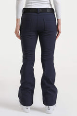 Women’s Dark Brown Slim Fit Waterproof Flared Hem Ski Pants