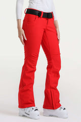 Women’s Off White Slim Fit Waterproof Flared Hem Ski Pants
