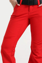 Women’s Off White Slim Fit Waterproof Flared Hem Ski Pants