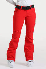 Women’s Off White Slim Fit Waterproof Flared Hem Ski Pants