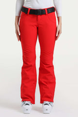 Women’s Dark Brown Slim Fit Waterproof Flared Hem Ski Pants