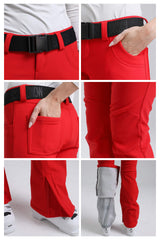 Women’s Off White Slim Fit Waterproof Flared Hem Ski Pants