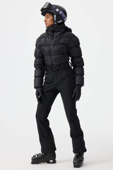 Women's Red Stain-resistant Down One-Piece Ski Suit