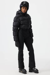 Women's Red Stain-resistant Down One-Piece Ski Suit