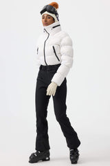 Women's Red Stain-resistant Down One-Piece Ski Suit