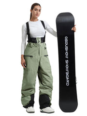 Pantalones con tirantes para nieve Gsou Snow Durable Mountain Pro All Function Cargo para mujer