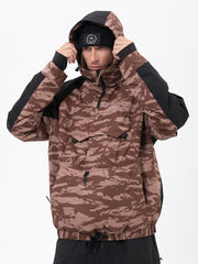 Men's Mountain Freestyle Cargo Pocket Bomber Camo Snowboard Jacket