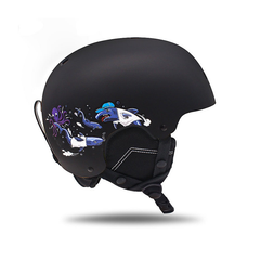 SMN Kid's Black Ski Helmet Outdoor Ski Equipment Snowboard Protective Gear Sports Dual-Board Snow Helmet