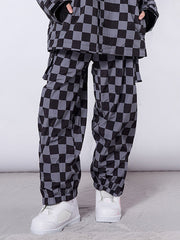 Pantalones de snowboard con diseño de cuadros RAWRWAR para mujer