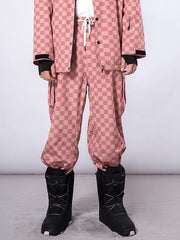 Pantalones de snowboard con diseño de cuadros RAWRWAR para mujer