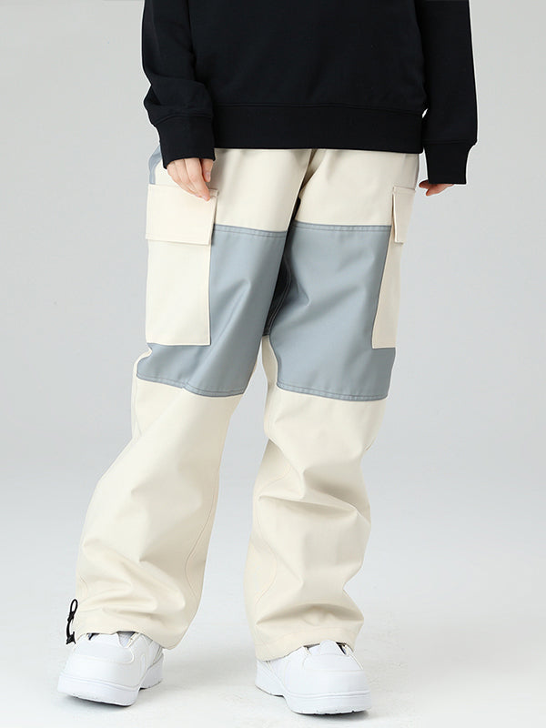 Pantalones de nieve cargo con bloques de color Searipe Winter Freerider para mujer