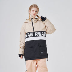 Chaqueta de nieve con media cremallera y dobladillo desmontable Powershot Cargo para mujer de RAWRWAR