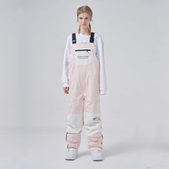 Men's RAWRWAR Mountain Discover Colorblock Snow Bibs Ski Pants