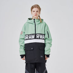 Chaqueta de nieve con media cremallera y dobladillo desmontable Powershot Cargo para mujer de RAWRWAR