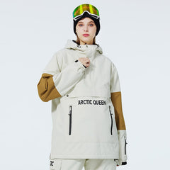 Chaqueta anorak con media cremallera SnowCrest FrostTrek para mujer