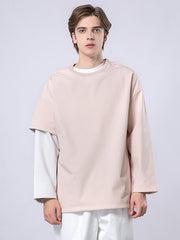 Suéter de cuello redondo falso Mutu Snow Two para hombre