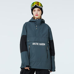 Chaqueta anorak con media cremallera SnowCrest FrostTrek para mujer
