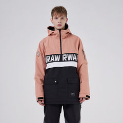 Chaqueta de nieve con media cremallera y dobladillo desmontable Powershot Cargo para mujer de RAWRWAR