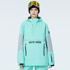 Chaqueta anorak con media cremallera SnowCrest FrostTrek para mujer