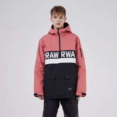 Chaqueta de nieve con media cremallera y dobladillo desmontable Powershot Cargo para mujer de RAWRWAR