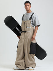 GSOU SNOW - Petos de snowboard para hombre, petos de esquí muy holgados, pantalones de nieve holgados, monos impermeables con aislamiento para invierno