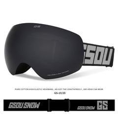 Gsou Snow Kinder Skibrille Anti-Fog Winddichte UV-Brille Winter Outdoor Sport Schutzbrille
